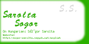 sarolta sogor business card